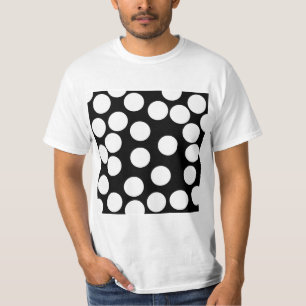 Camiseta Puntos grandes en blanco y negro.