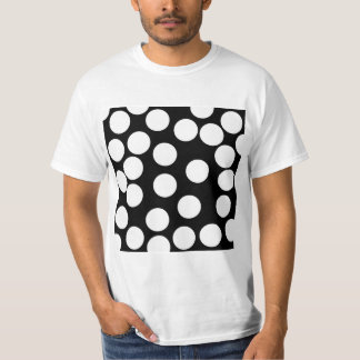 Camiseta Puntos grandes en blanco y negro.
