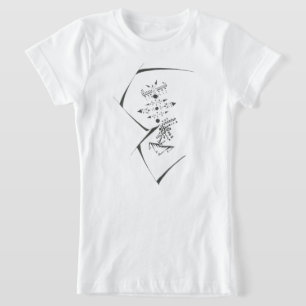 Camiseta Puntos Negro Blanco Arte de Tatuaje Tribal Abstrac