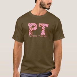 Camiseta puntos rosados y marrones de polka