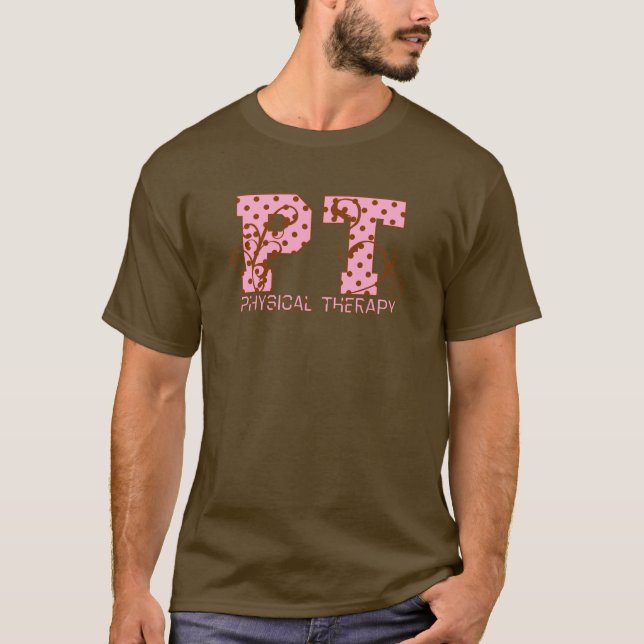 Camiseta puntos rosados y marrones de polka (Anverso)