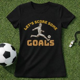 Camiseta Puntuación de motivación de fútbol Goles Día de pa