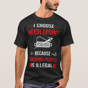 Camiseta Puntuación de trabajo de lienzo de punto de aguja