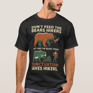 Camiseta Puntuación divertida de gramática salva a los excu