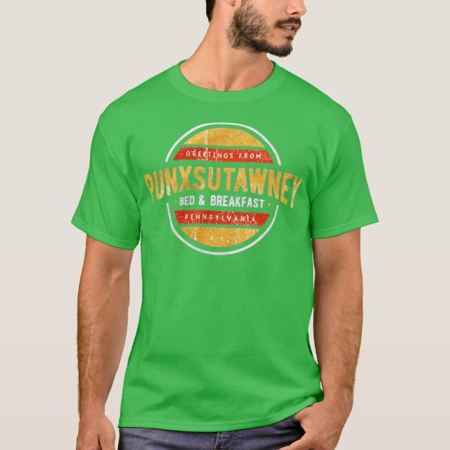 Camiseta Punxsutawney Bed and Breakfast Funny (Anverso)