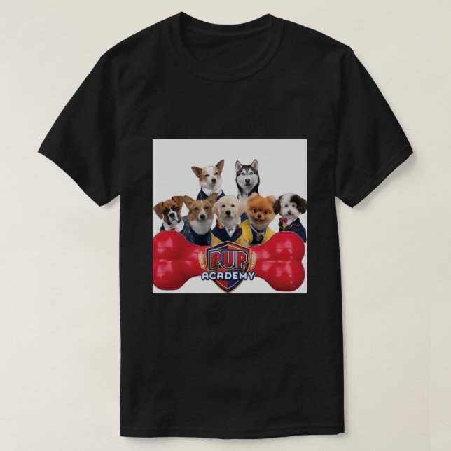 Camiseta Pup Academy Mostrar tarjeta de saludo (Diseño del anverso)
