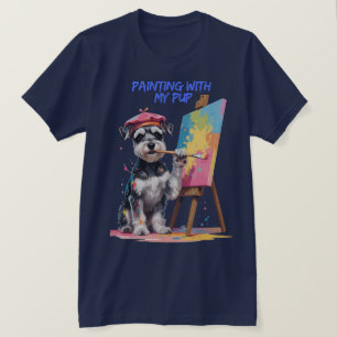 Camiseta Pup creativo – El Miniature Schnauzer artístico