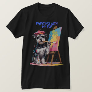 Camiseta Pup creativo – El Miniature Schnauzer artístico