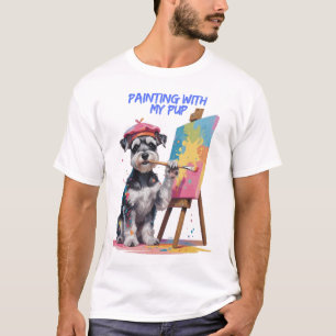 Camiseta Pup creativo – El Miniature Schnauzer artístico