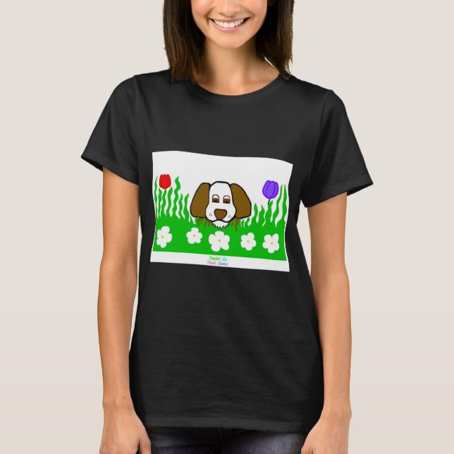 Camiseta Pup N Play Black Basic T Shirt de las mujeres (Anverso)