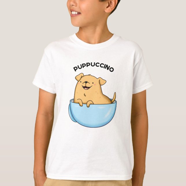Camiseta Pup-pucccino Funny Cappuccino Pun (Anverso)