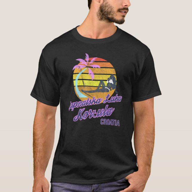 Camiseta Pupnatska Luka Korcula Croatia Beach Surf (Anverso)