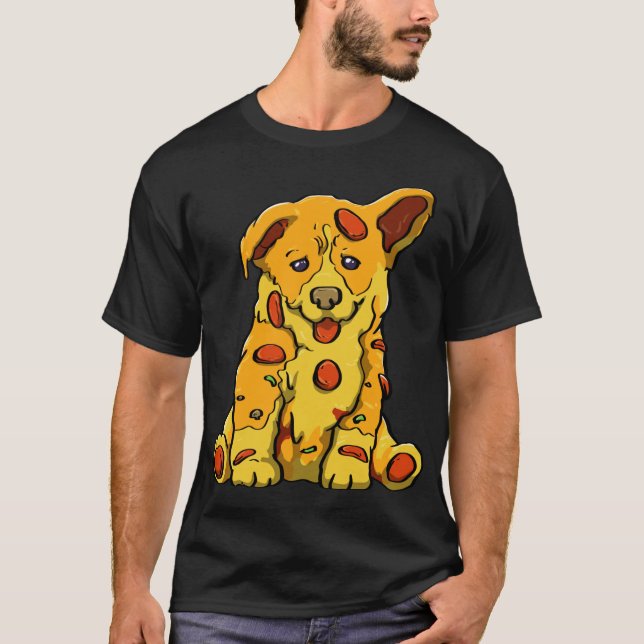 Camiseta Pupperoni Pizza Ama A Las Divertidas Perras Perros (Anverso)