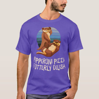 Camiseta Pupperoni Pizza Es Delish Otter Lover Foodie Sea O