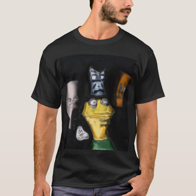 Camiseta Puppets in the dark ( Erica Crooks puppet art ) (Anverso)