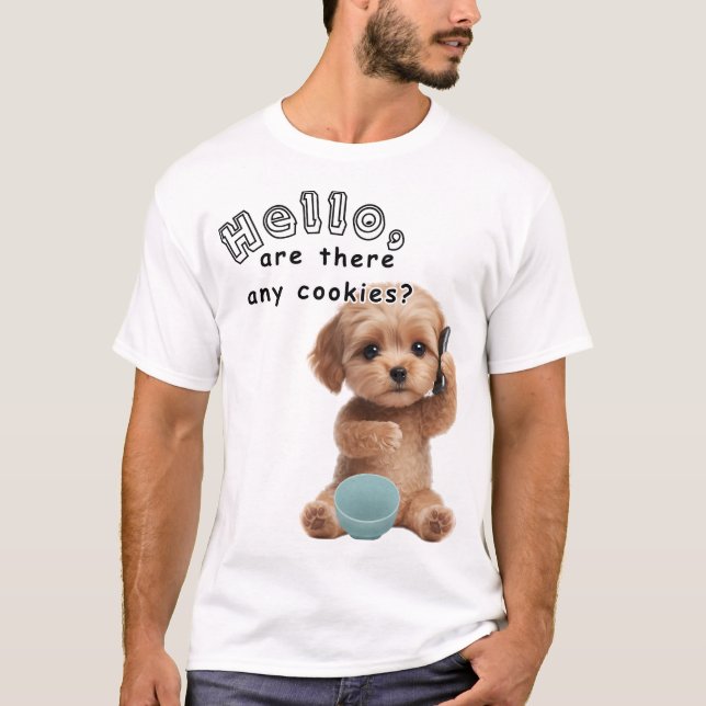 Camiseta Puppy Call: Any Cookies? (Anverso)