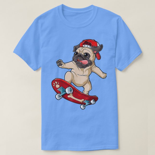 Camiseta Puppy Funny Skateboardin Skateboardin (Diseño del anverso)