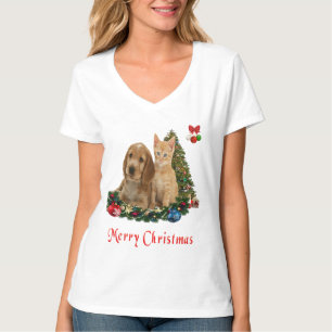 Camiseta Puppy y Kittens Navidad