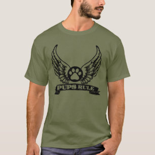 Camiseta PUPS PRIDE PUPS Rule Angel Wings PUP Paw