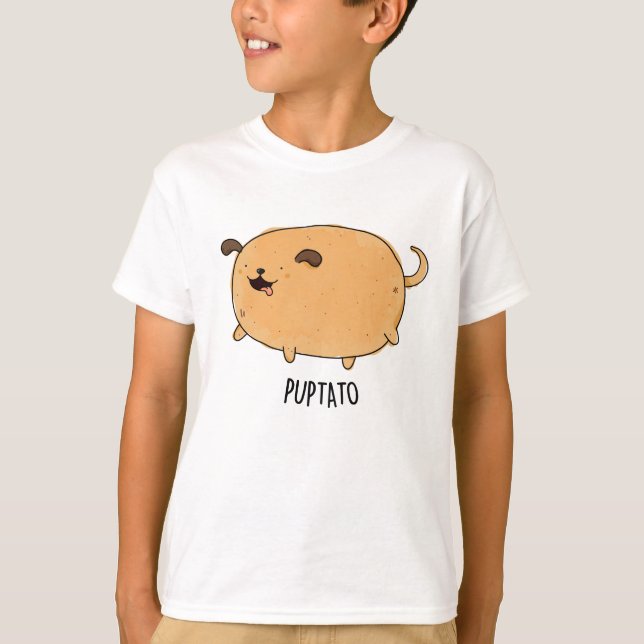 Camiseta Puptato Gracioso Puppy Pun (Anverso)