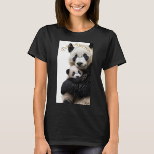 Camiseta Pura Afecto Panda Mamá y Bebé Mujer Orgánica Te