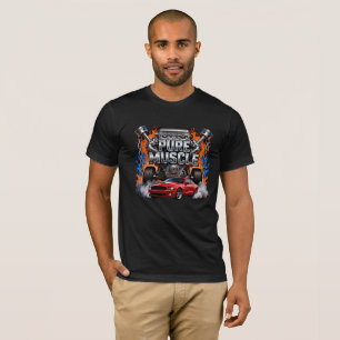 Camiseta Pura Potencia Muscular – Muscle Car con Llama