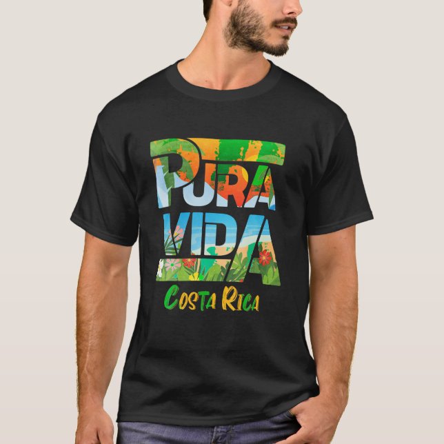 Camiseta Pura Vida Costa Rica: Guay América Central (Anverso)