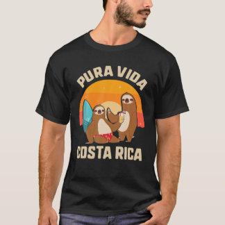 Camiseta Pura Vida Costa Rica Sleepy Surfing Summer V