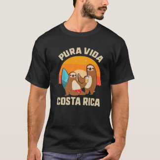 Camiseta Pura Vida Costa Rica Surfing Sleepy Summer V