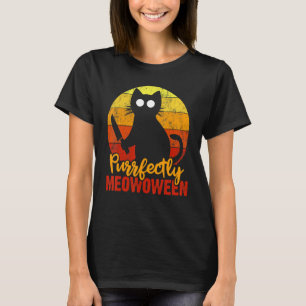 Camiseta Puramente Meowoween Horror Gato Negro Asesino K