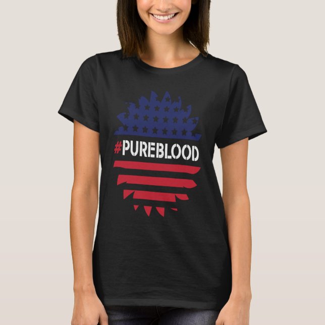 Camiseta Pure Blood Movement Pureblood Freedom Flag (Anverso)