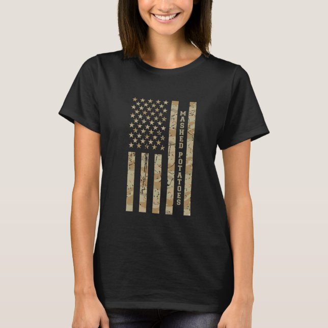 Camiseta Puré de Papas Comida Divertida Amante de la Comida (Anverso)
