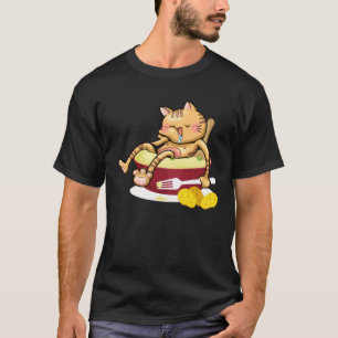 Camiseta Puré de Papas Gato Cena de Acción de Gracias