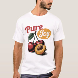 Camiseta Pure Joy Cherries Apricot Retro Christian Tee