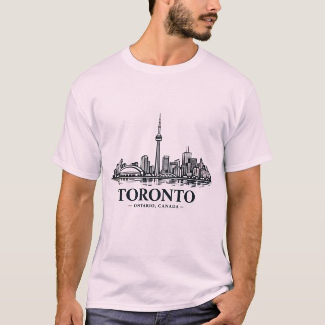 Camiseta Pure North: Ropa con la silueta de Toronto (Anverso)