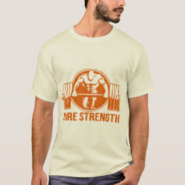 Camiseta Pure Strength Powerlifting Logo – Gold Edition Gym