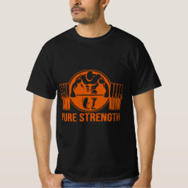 Camiseta Pure Strength Powerlifting Logo – Gold Edition Gym