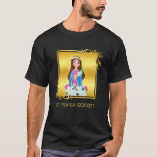 Camiseta Pureza de María Goretti Santos Católicos Lily Symb