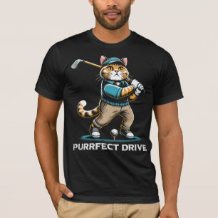Camiseta Purfect Drive Golfing Cat Design