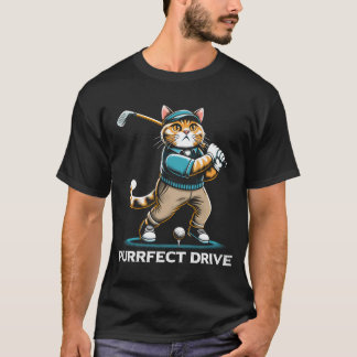 Camiseta Purfect Drive Golfing Cat Design