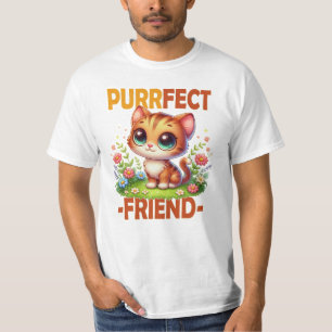 Camiseta Purfect Friend pun Cute naranja gato gatito person