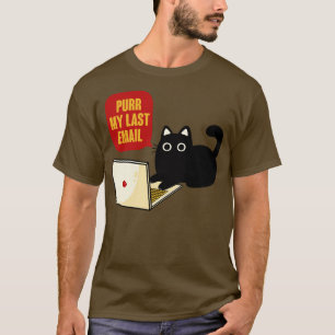 Camiseta Purgar mi último gato negro por correo electrónico