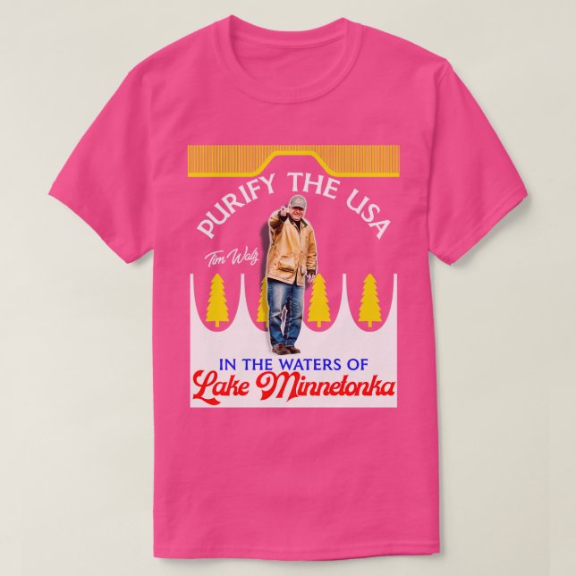 Camiseta Purificar Estados Unidos En Las Aguas Del Lago Min (Diseño del anverso)