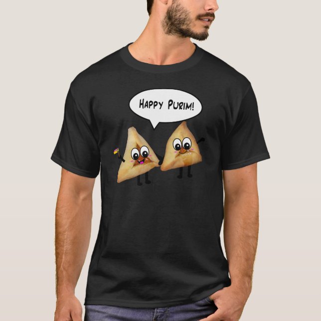 Camiseta Purim feliz hamantaschen (Anverso)