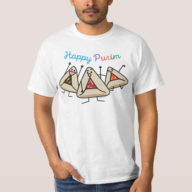 Camiseta Purim hamantaschen los pasteles Sameach Oznei (Anverso)