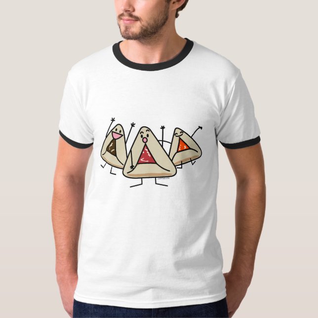 Camiseta Purim hamantaschen los pasteles Sameach Oznei (Anverso)