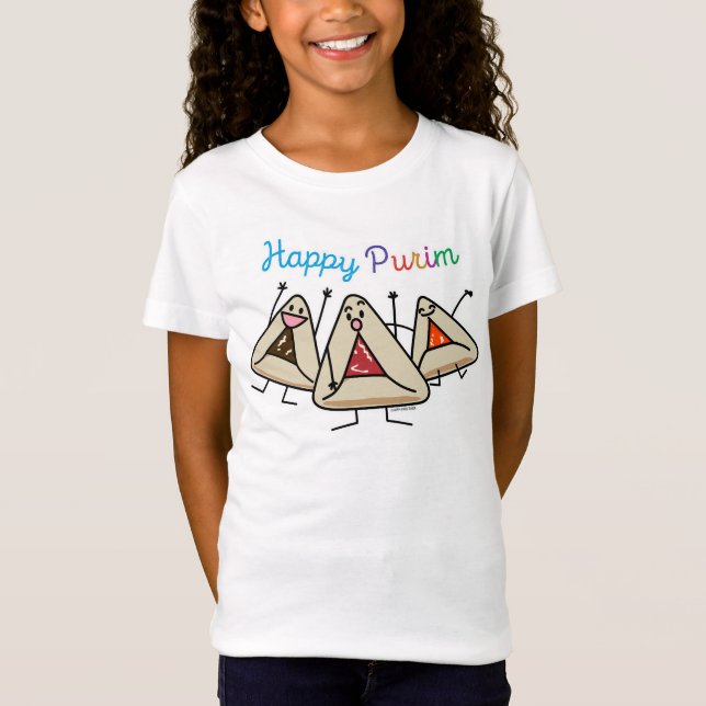Camiseta Purim hamantaschen los pasteles Sameach Oznei (Anverso)