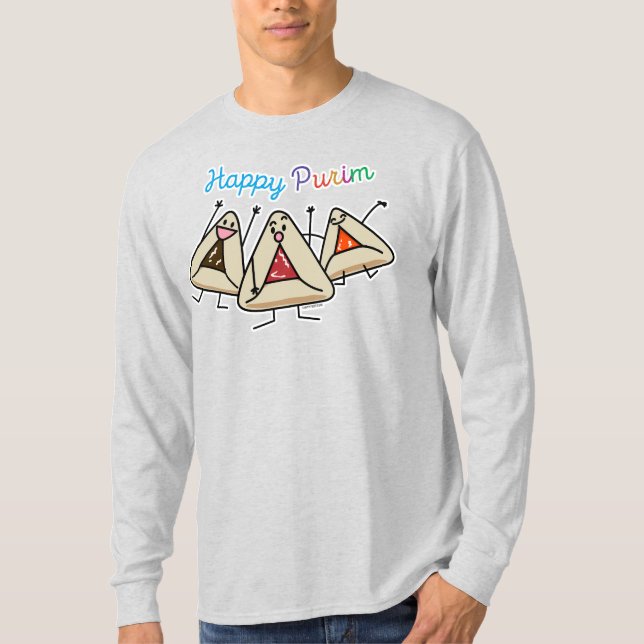 Camiseta Purim hamantaschen los pasteles Sameach Oznei (Anverso)