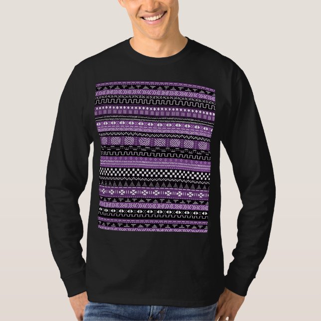 Camiseta Purple African Tribal Print (Anverso)