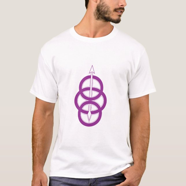 Camiseta Purple Arrow Infinity Symbol Minimalist T-Shirt (Anverso)